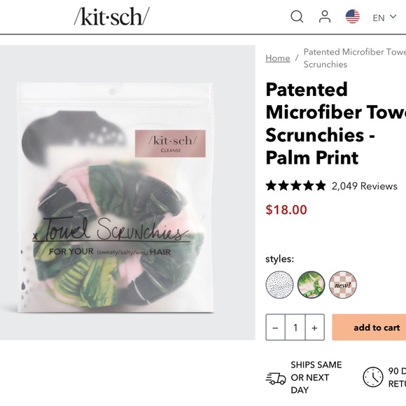 Kit.sch towel scrunchies and headband, hand gloves mask shower set - Picture 7 of 15